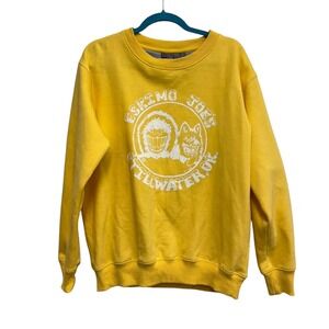 Eskimo Joe's Stillwater Oklahoma Sweatshirt M Yellow Graphic Crewneck